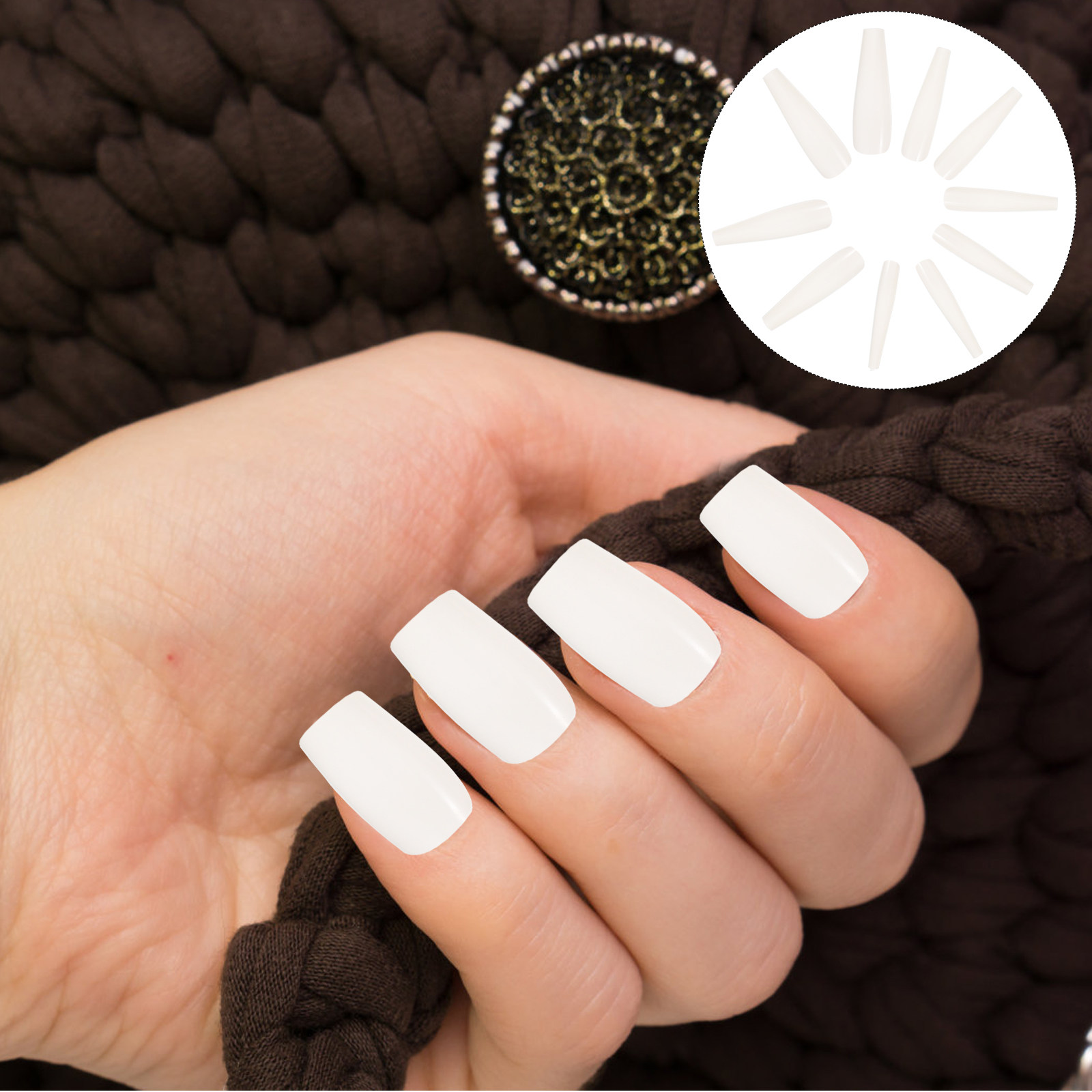Nail Art France - 500개입 발레 스타일의 프랑스풍 코핀 네일