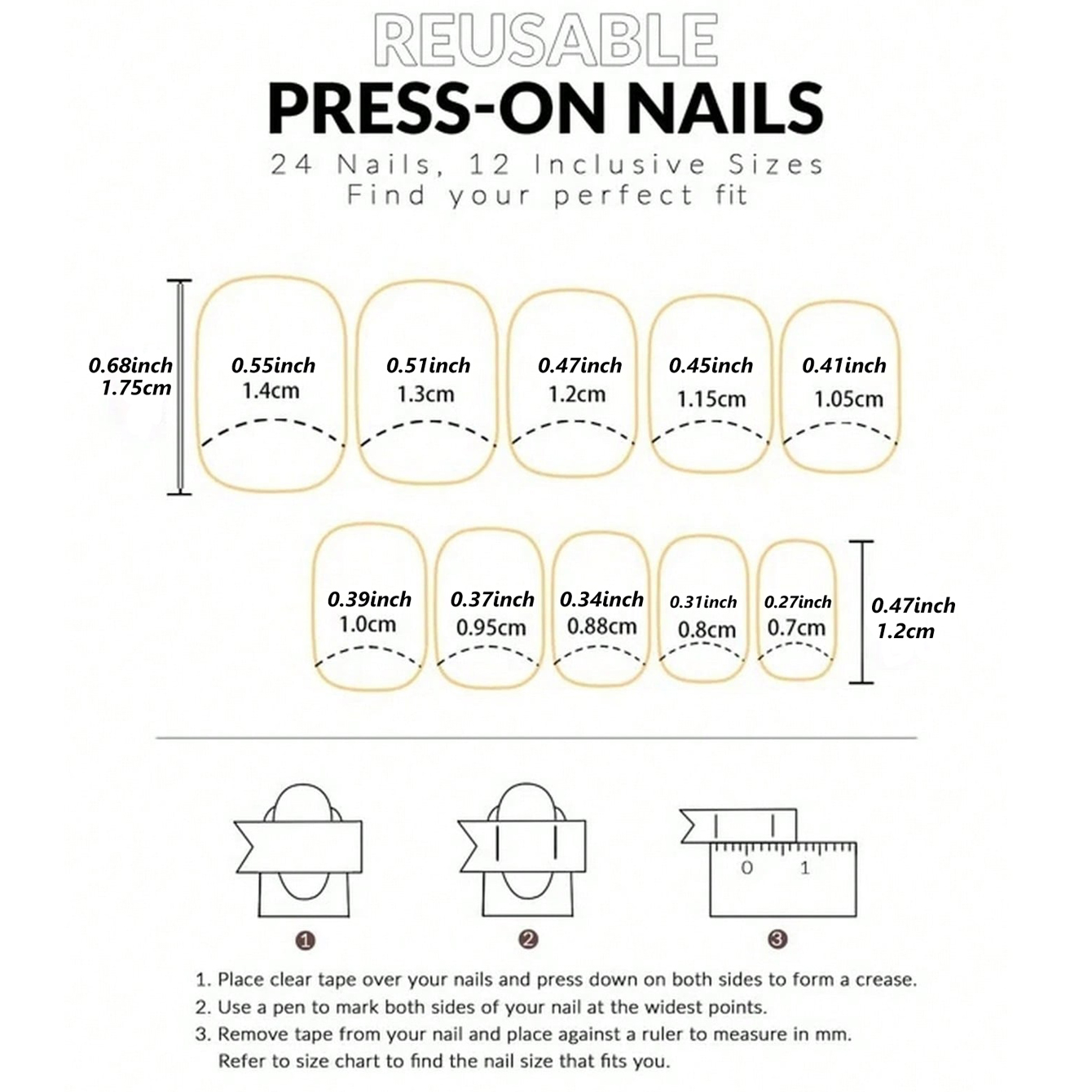 24개 짧은 사각형 화이트 프랑스 풀커버 네일 팁 세트 - Nail Art France 리뷰 및 가격