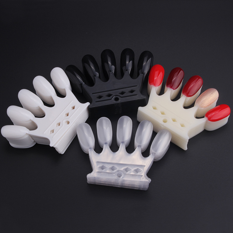 50pcs 크라운 모양 틀린 손톱 팁 디스플레이 링 네 - Nail Art Natural 리뷰 및 가격