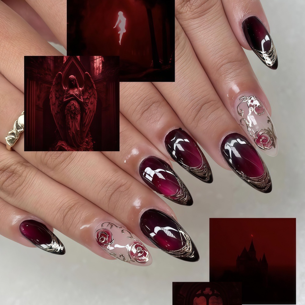 여성 소녀들을 위한 3D 가짜 손톱, 발렌타인데이를 위 - Press On Nail Set 리뷰 및 가격
