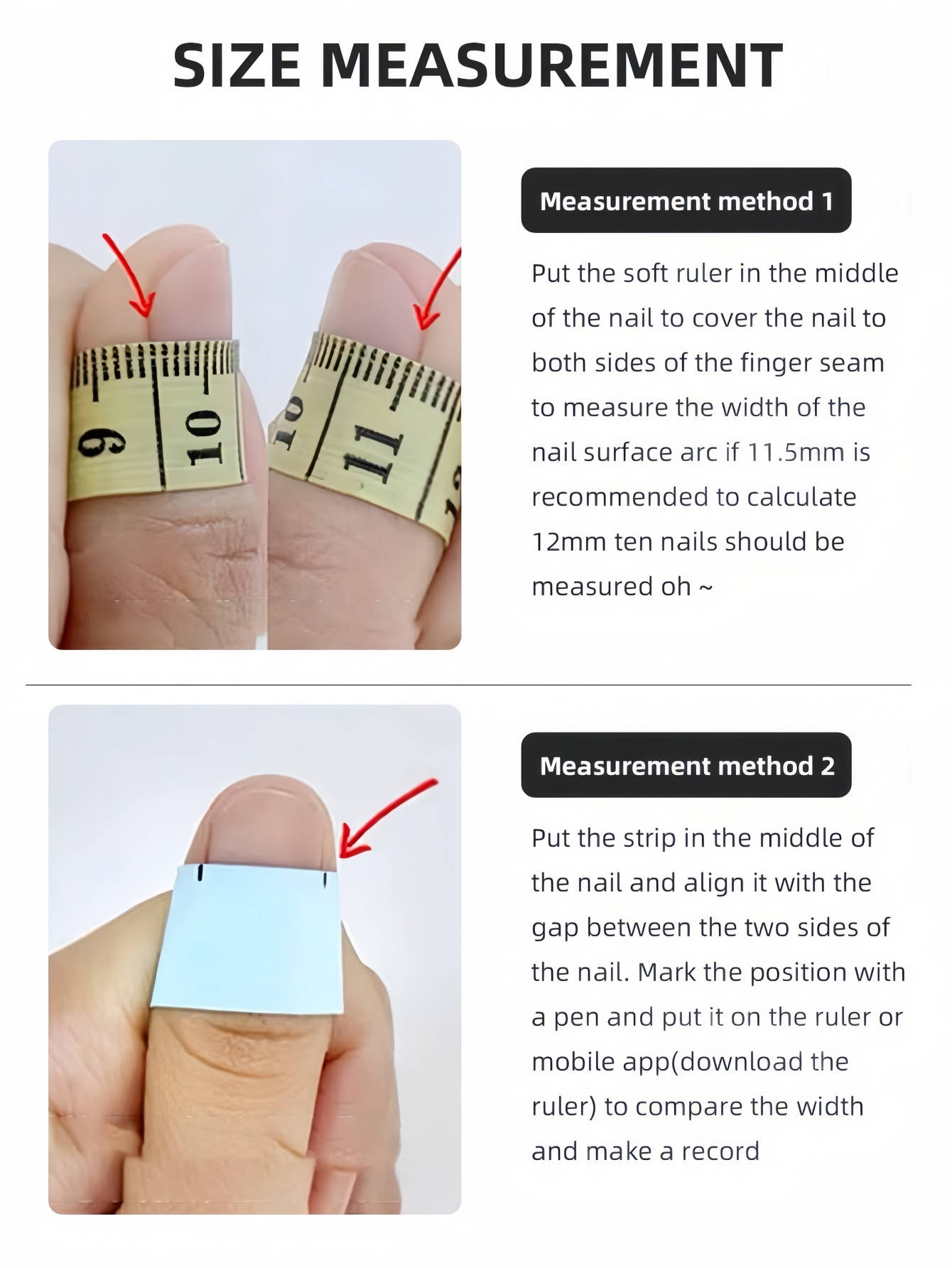 핑크와 화이트 폴카 도트 리본 모양 프레스온 네일 10 - Press On Nail Set 리뷰 및 가격