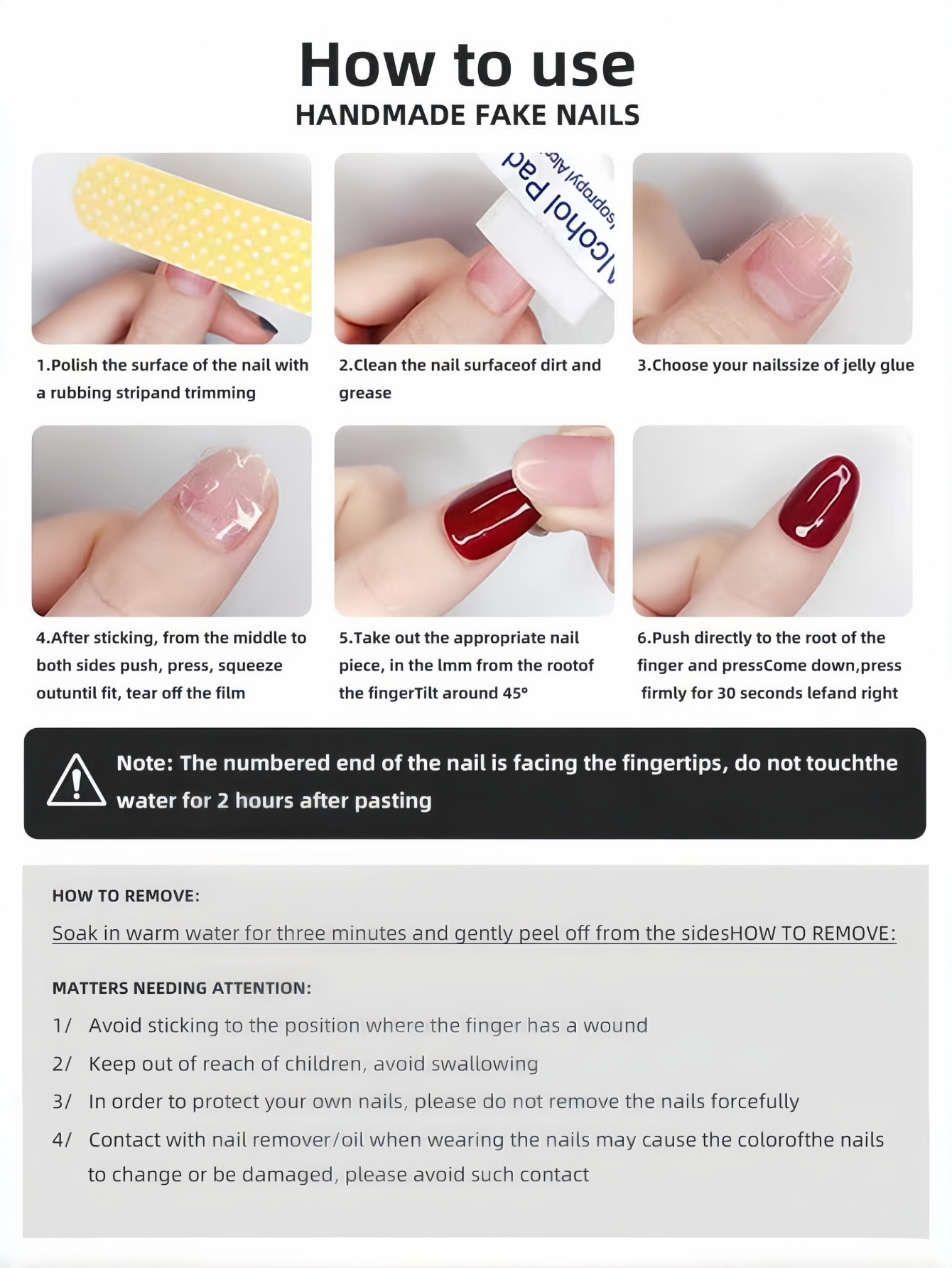 핑크와 화이트 폴카 도트 리본 모양 프레스온 네일 10 - Press On Nail Set 리뷰 및 가격