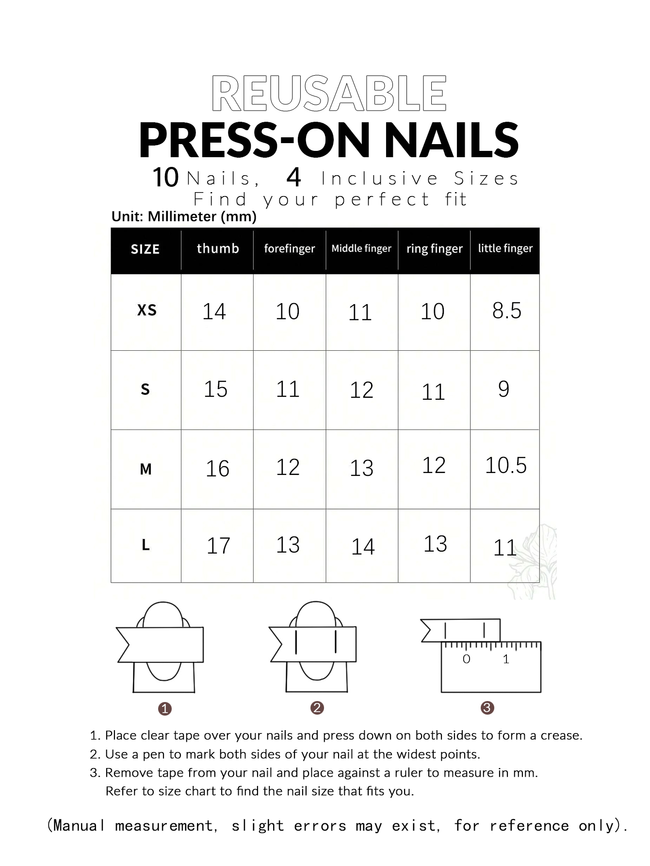 핑크와 화이트 폴카 도트 리본 모양 프레스온 네일 10 - Press On Nail Set 리뷰 및 가격