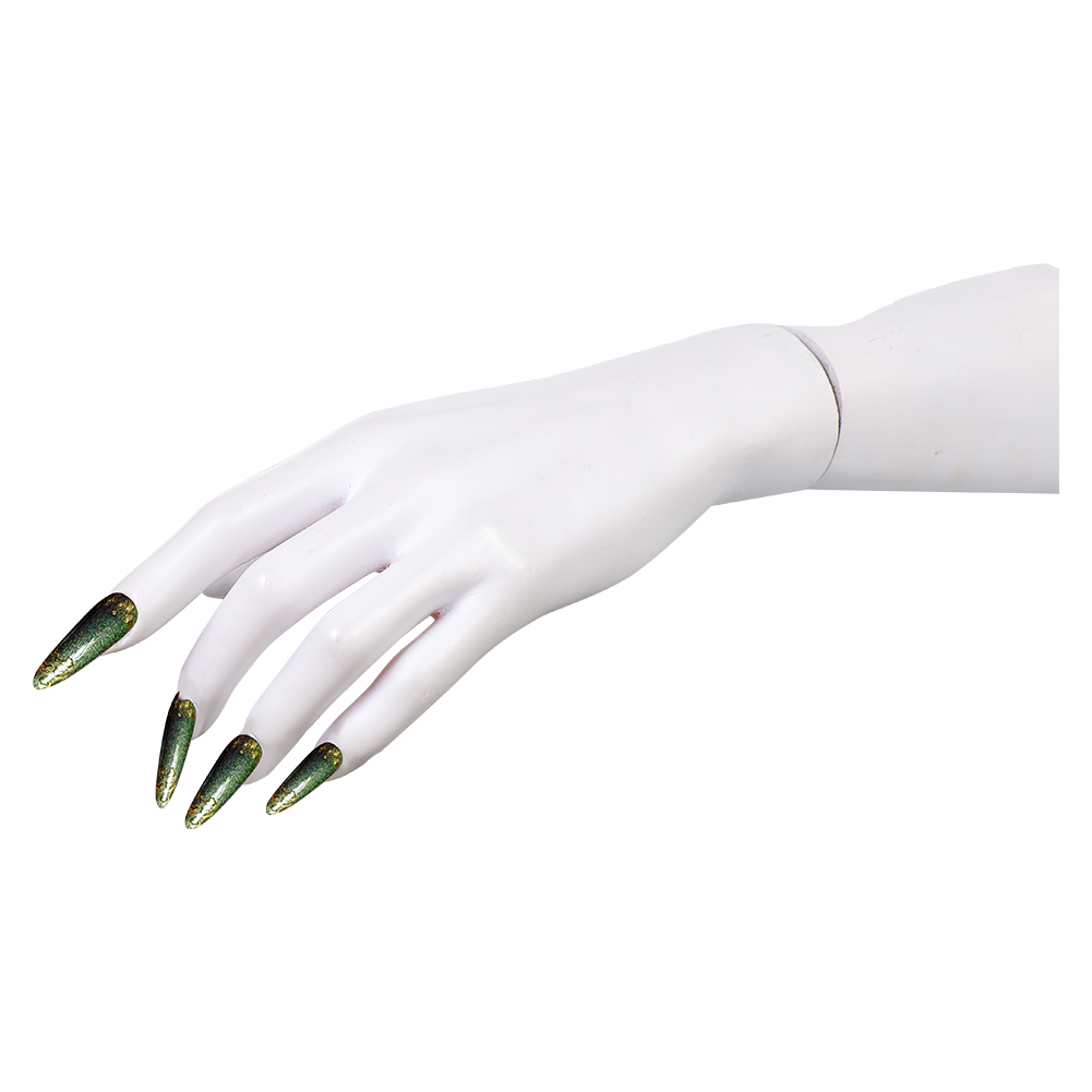 반짝이는 금색 악센트가 있는 녹색 프레스온 네일 가짜  - Press On Nail Set 리뷰 및 가격