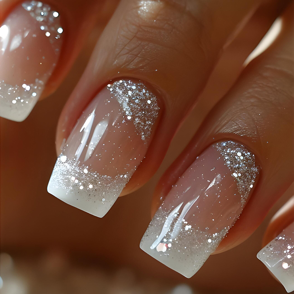 24개/세트 여성용 중간 사이즈 사각형 가짜 손톱, 누 - Press On Nail Set 리뷰 및 가격