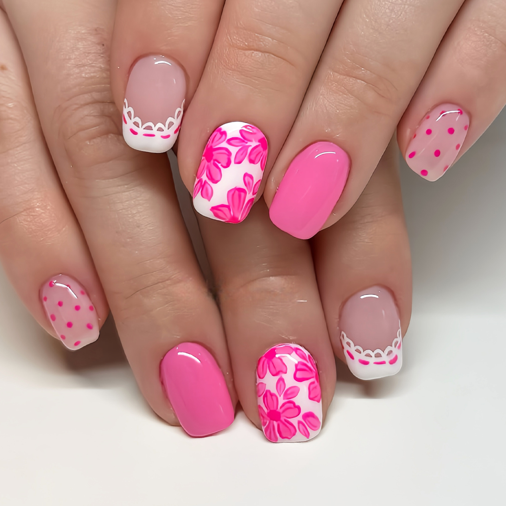 여성용 짧은 사각형 가짜 손톱, 노란색 흰색 분홍색 봄 - Press On Nail Set 리뷰 및 가격