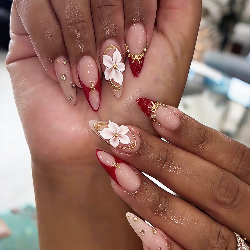 24개입 완성형 아몬드 프레스온 네일 아트 재사용 가능 - Press On Nail Set 리뷰 및 가격