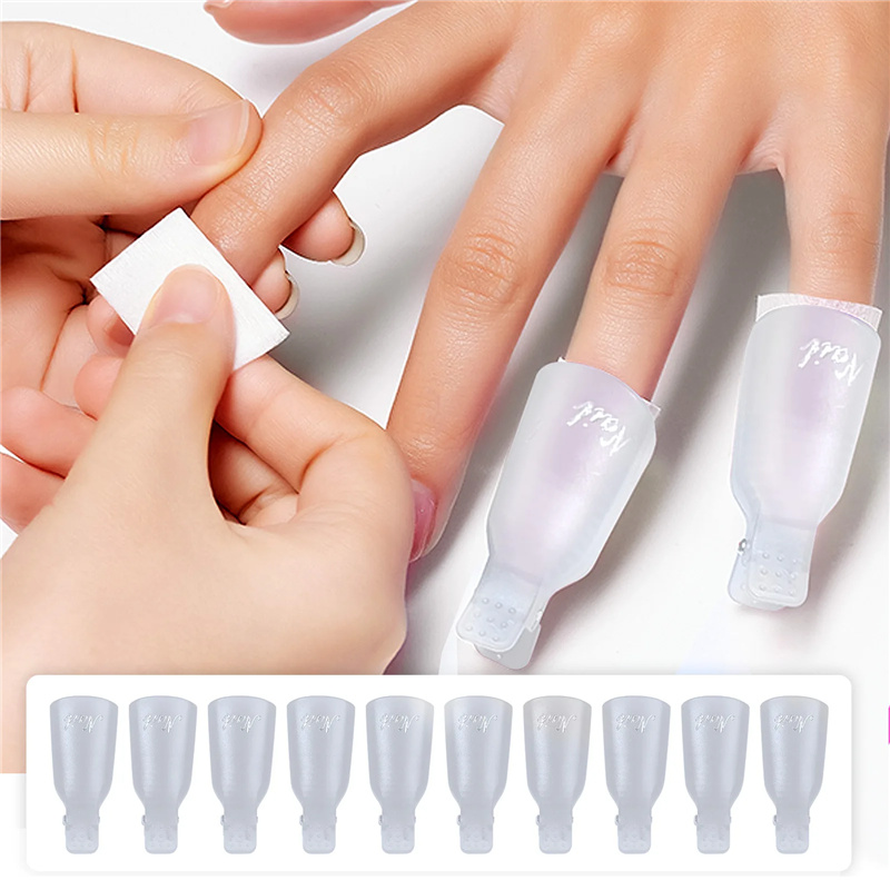 10개 플라스틱 아크릴 네일 아트 캡 클립 UV 젤 폴 - Nail Art Ideas 리뷰 및 가격