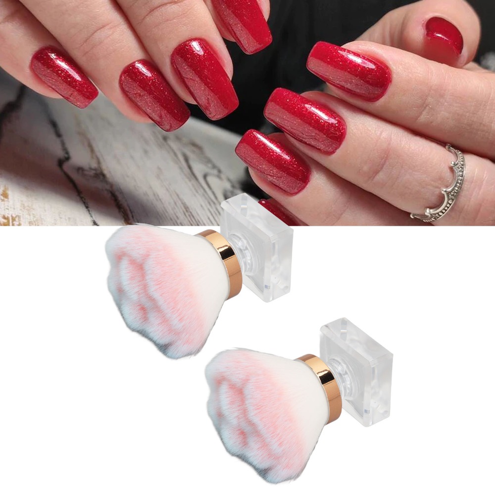 분홍색 부드러운 솔 2개 세트, 손잡이가 편안한 네일  - Nail Art Pink Soft 리뷰 및 가격