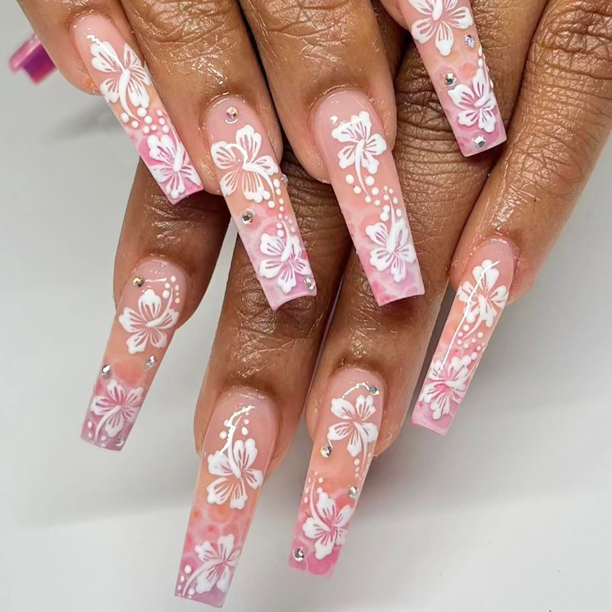 24개 블랙 프렌치 가짜 손톱 세트 나비 모양 라인스톤 - Press On Nail Set 리뷰 및 가격