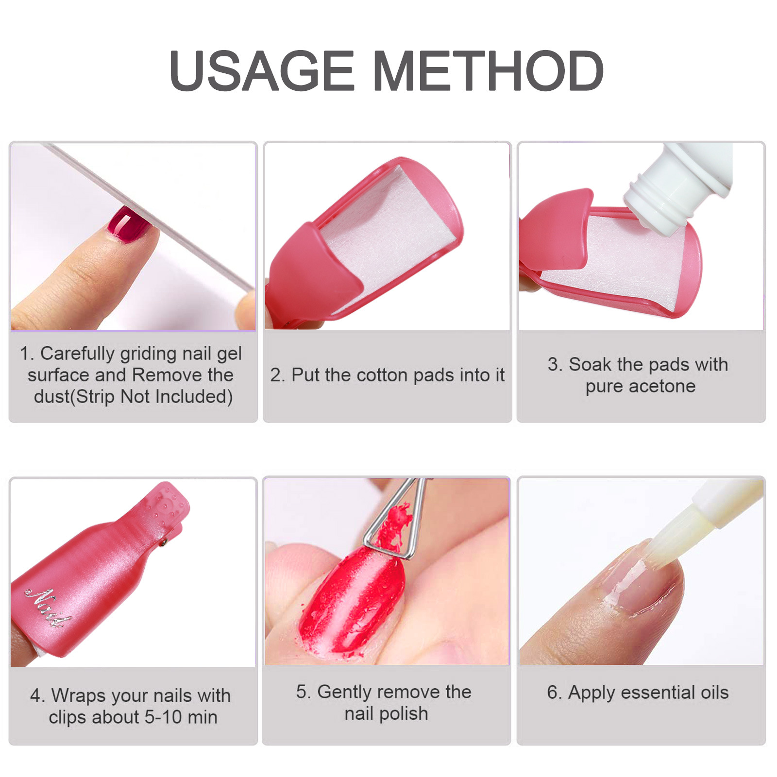 10개 네일 폴리쉬 리무버 클립 - 젤 아크릴용 실리콘 - Nail Art Ideas 리뷰 및 가격